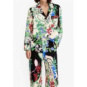 NEW SMYTHE pajama shirt in graphic botanical